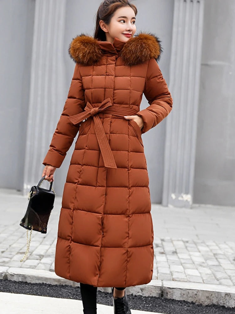 Parka Larga Acolchada Con Capucha Integrada Para Mujer | Ideal Para La Temporada Fría