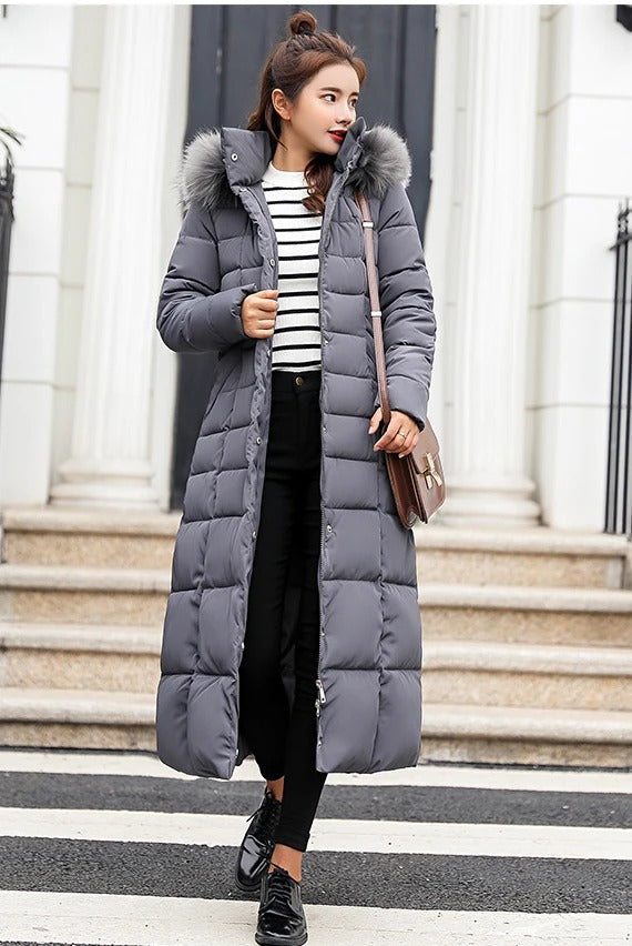 Parka Larga Acolchada Con Capucha Integrada Para Mujer | Ideal Para La Temporada Fría