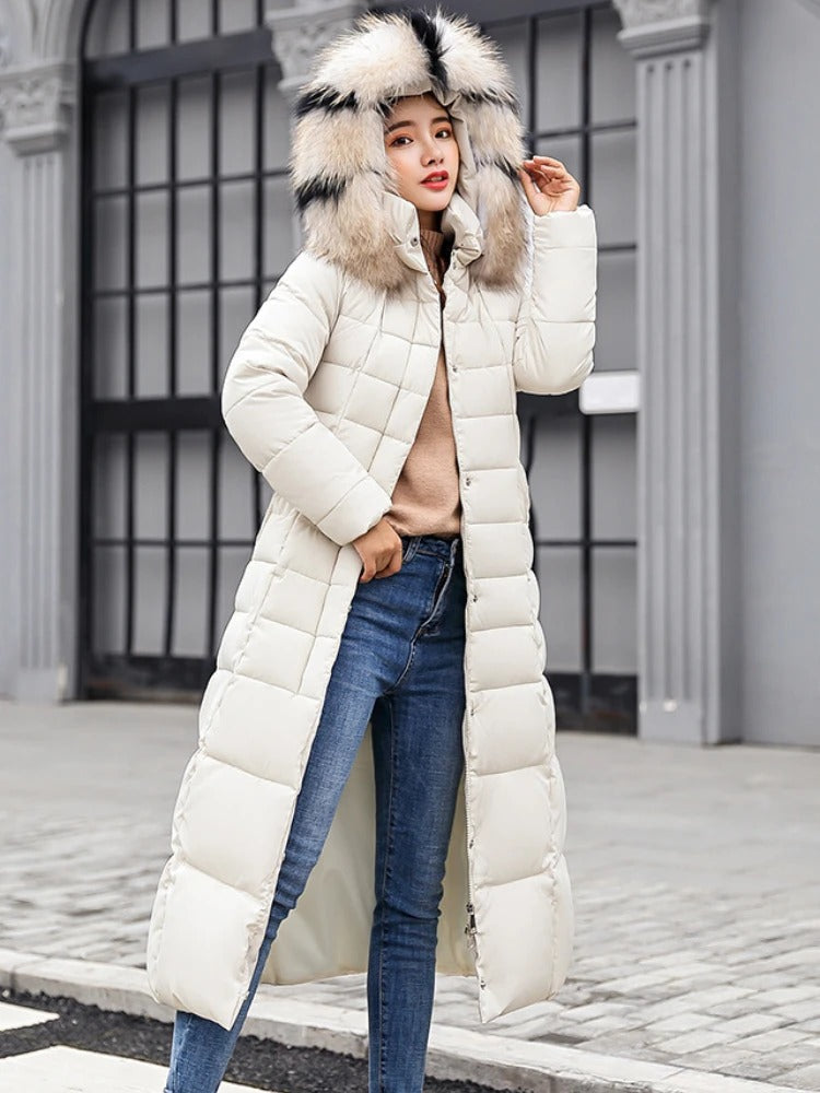 Parka Larga Acolchada Con Capucha Integrada Para Mujer | Ideal Para La Temporada Fría