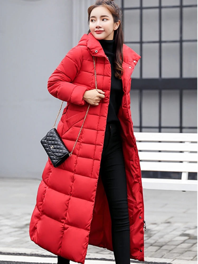 Parka Larga Acolchada Con Capucha Integrada Para Mujer | Ideal Para La Temporada Fría