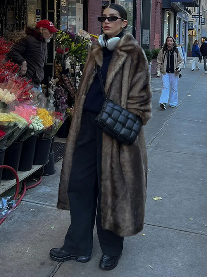 Trenchcoat de Invierno Con Cierre de Botones y Cuello de Solapa Para Mujer | Ideal Para La Temporada Fría