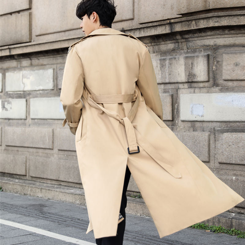Trench Coat Largo con Corte Ajustado para Adultos | Ideal para Períodos de Entretiempo