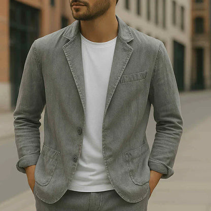 Blazer Ajustado Para Hombre Con Silueta Recta | Ideal Para Uso Profesional Y Diario