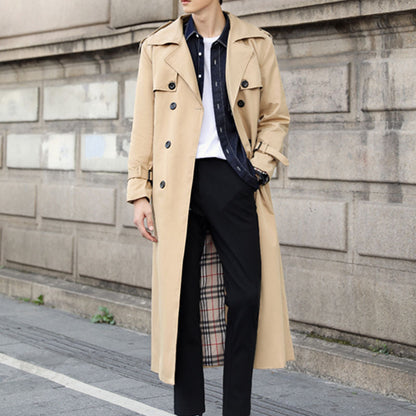 Trench Coat Largo con Corte Ajustado para Adultos | Ideal para Períodos de Entretiempo
