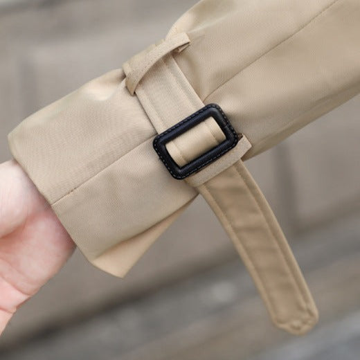 Trench Coat Largo con Corte Ajustado para Adultos | Ideal para Períodos de Entretiempo