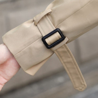 Trench Coat Largo con Corte Ajustado para Adultos | Ideal para Períodos de Entretiempo