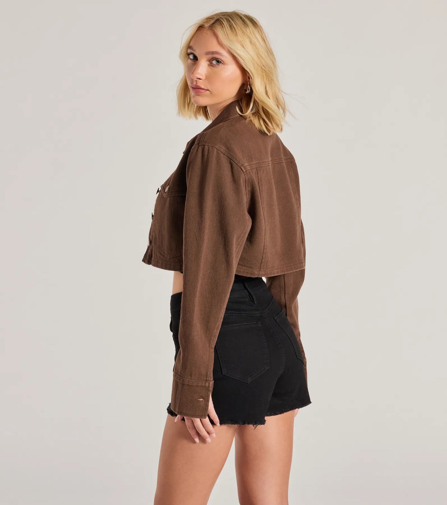 Chaqueta Corta con Botones y Bolsillos con Solapa para Mujer | Ideal para Uso Diario