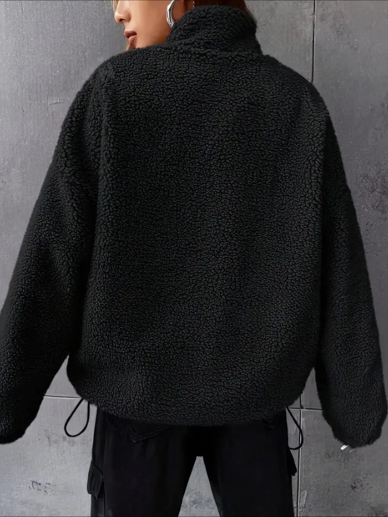 Chaqueta con Cremallera y Corte Holgado para Mujer | Ideal para Otoño E Invierno