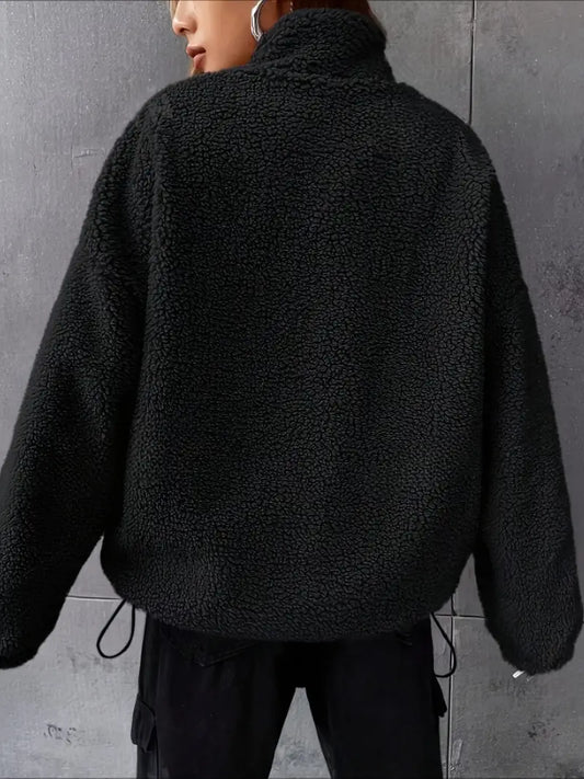 Chaqueta con Cremallera y Corte Holgado para Mujer | Ideal para Otoño E Invierno