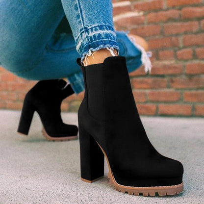 Botines Con Punta Redonda y Cierre Frontal Para Mujer | Ideal Para Uso Diario o al Aire Libre