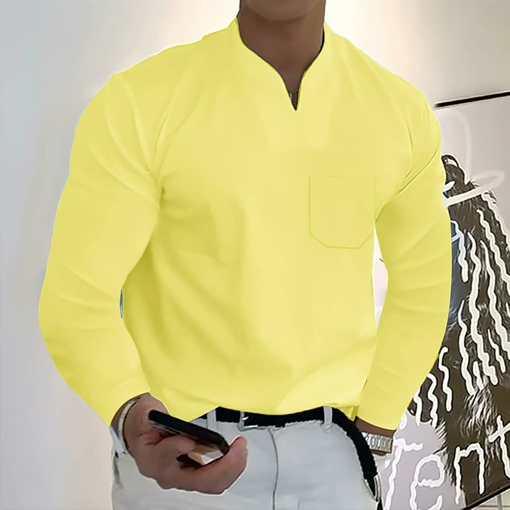 Camisa de Manga Larga con Cuello Estructurado para Hombre | Ideal para Uso Profesional y Diario
