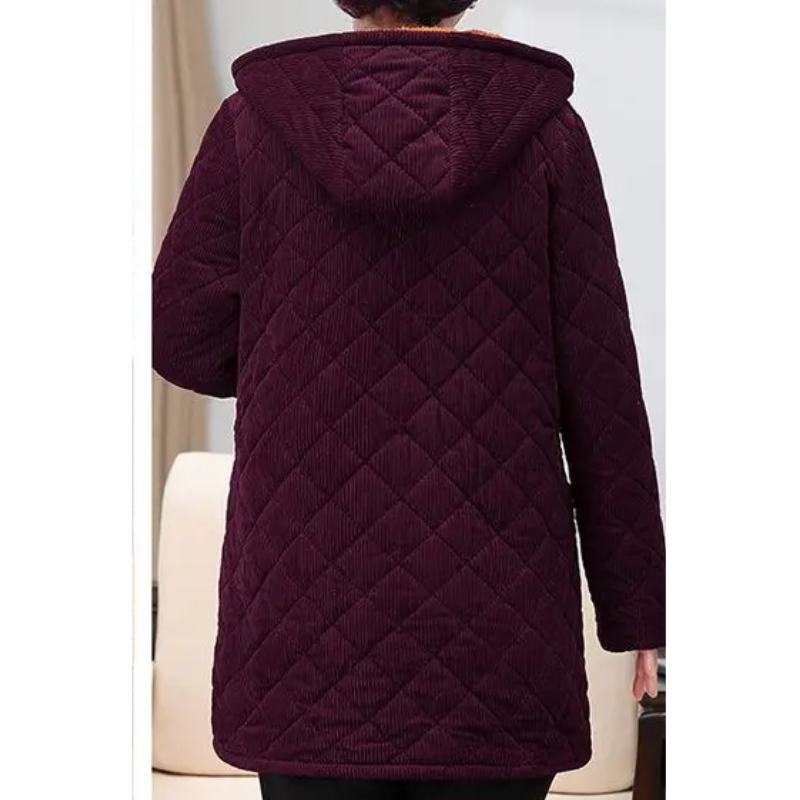 Chaqueta Acolchada con Cierre de Botones para Mujer | Ideal para Temporada Fría