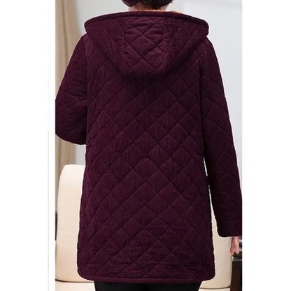 Chaqueta Acolchada con Cierre de Botones para Mujer | Ideal para Temporada Fría