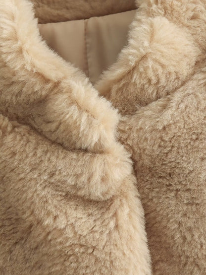 Chaqueta Con Corte Amplio Y Cuello Suave Para Mujer | Ideal Para Uso Diario En Invierno