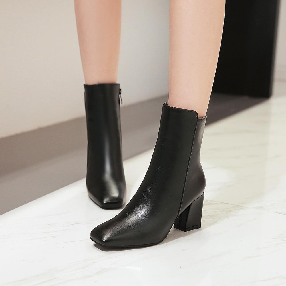 Botines Con Tacón Alto y Cierre Frontal Para Mujer | Ideal Para Ocasiones Formales o Diarias