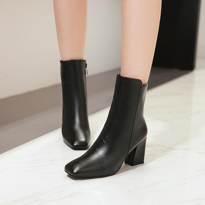 Botines Con Tacón Alto y Cierre Frontal Para Mujer | Ideal Para Ocasiones Formales o Diarias