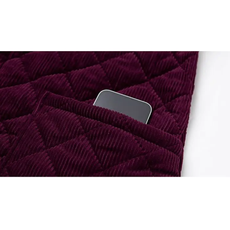 Chaqueta Acolchada con Cierre de Botones para Mujer | Ideal para Temporada Fría