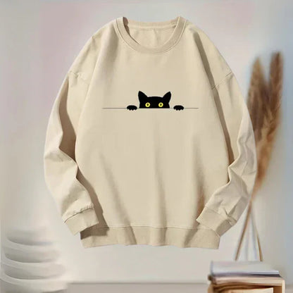 Sudadera con Estampado De Gato para Mujer | Ideal para Uso Diario