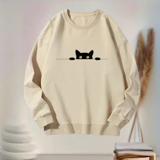 Sudadera con Estampado De Gato para Mujer | Ideal para Uso Diario