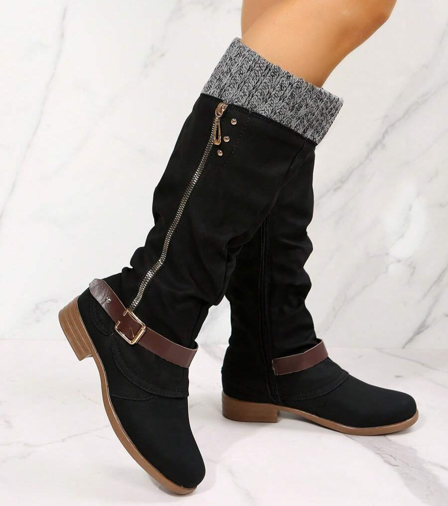 Botas Altas para Mujer con Tacón Ancho | Ideal para Invierno