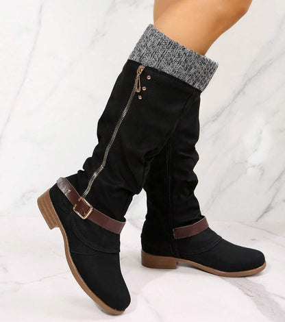 Botas Altas para Mujer con Tacón Ancho | Ideal para Invierno