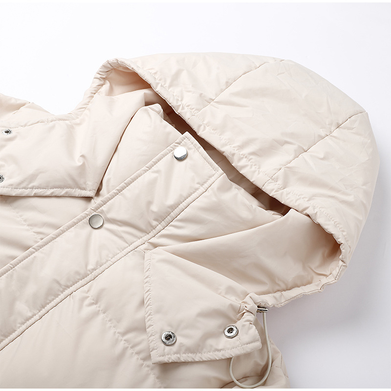 Chaqueta Acolchada Larga con Cierre de Cremallera para Mujer | Uso Diario en Invierno