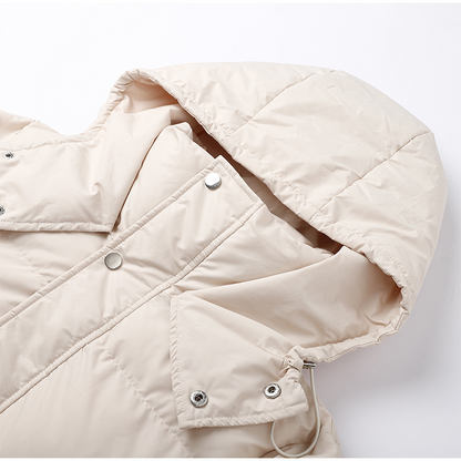 Chaqueta Acolchada Larga con Cierre de Cremallera para Mujer | Uso Diario en Invierno