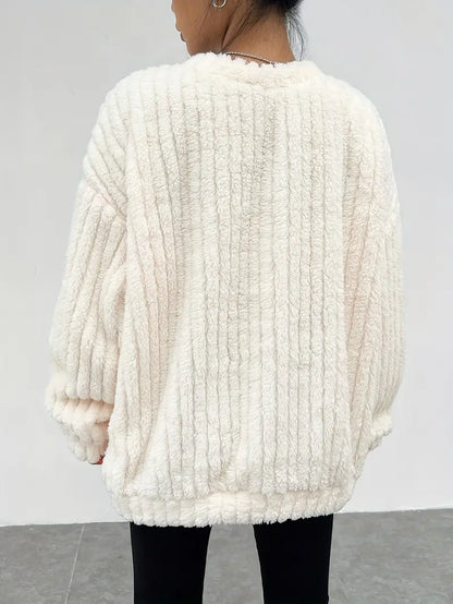 Jersey Oversize con Cuello Redondo para Mujer | Ideal para Uso Diario