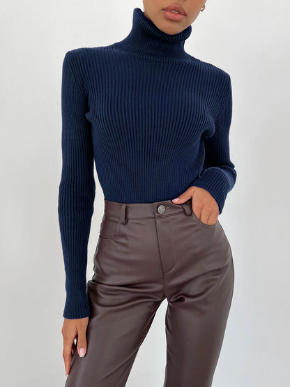 Jersey de Cuello Alto con Corte Clásico para Mujer | Ideal para el Uso Diario en Otoño e Invierno
