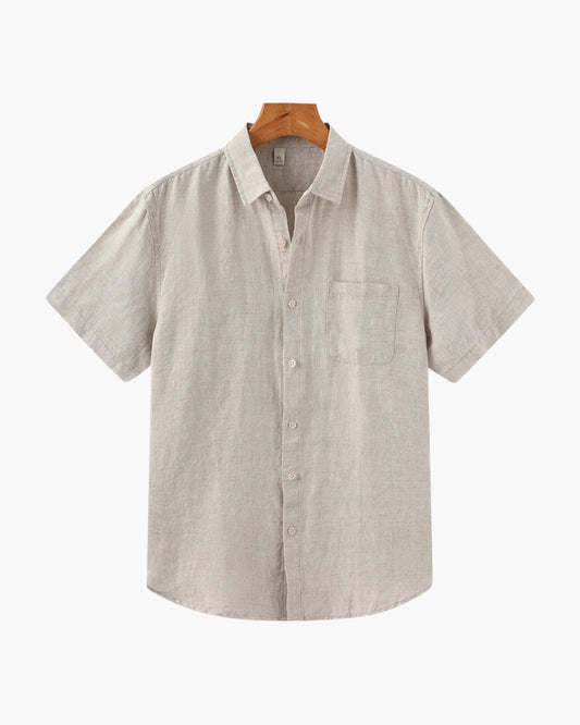 Chemise À Manches Courtes Avec Camisa de Manga Corta con Cierre Abotonado para Hombres | Ideal para Clima CálidoCoupe Droite Pour Hommes | Idéale Pour La Saison Chaude Et Les Usages Quotidiens