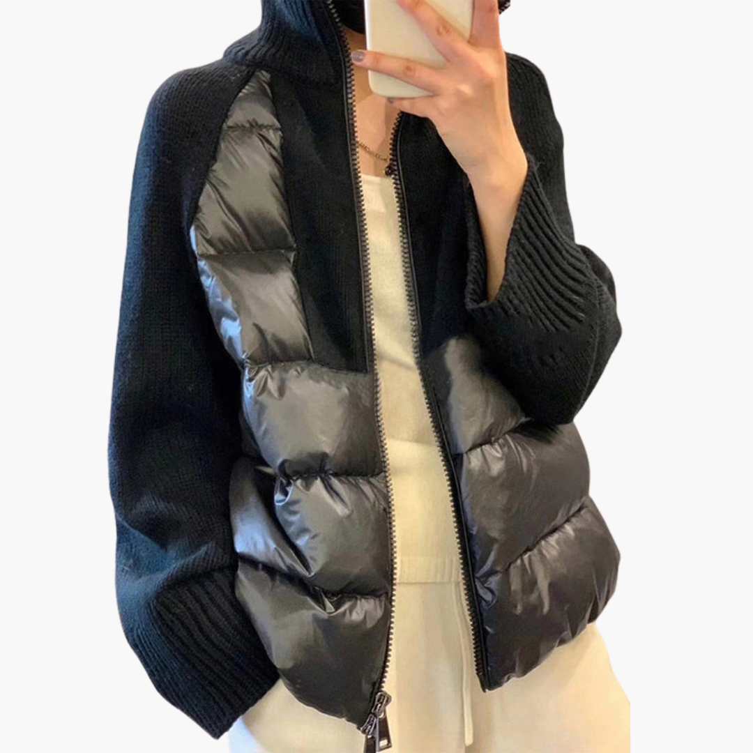 Parka con Cuello Alto y Cierre de Cremallera para Mujer | Ideal para Entretiempo y Clima Fresco