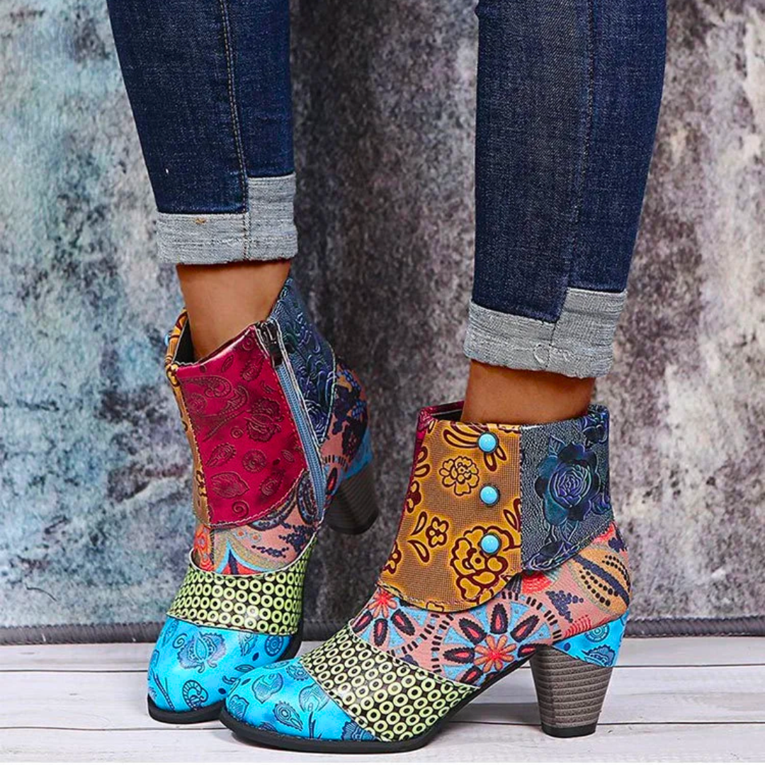 Botines Con Tacón y Cremallera Lateral Para Mujer | Ideal Para Días de Lluvia