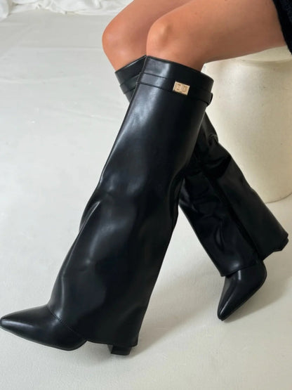 Botas Para Mujer Con Diseño Estructurado Y Detalles Metálicos | Ideal Para Ocasiones Especiales