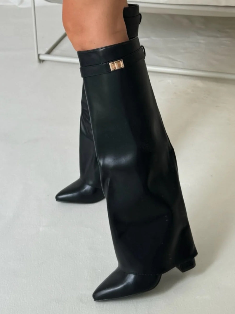 Botas Para Mujer Con Diseño Estructurado Y Detalles Metálicos | Ideal Para Ocasiones Especiales