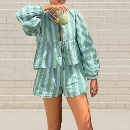 Conjunto de Dos Piezas con Volantes Decorativos para Mujer | Ideal para Verano