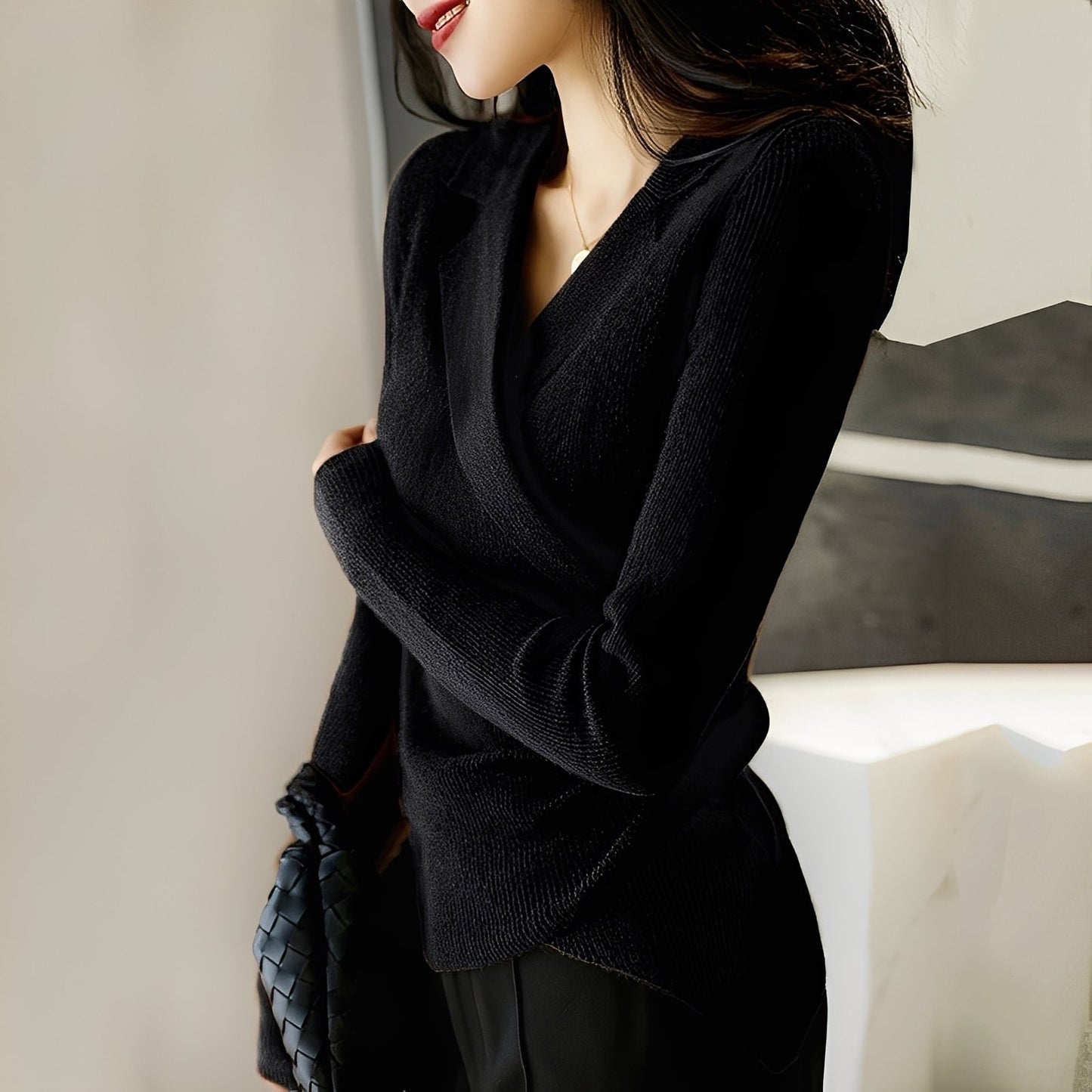 Jersey de Manga Larga con Corte Estándar para Mujer | Ideal para Uso Diario