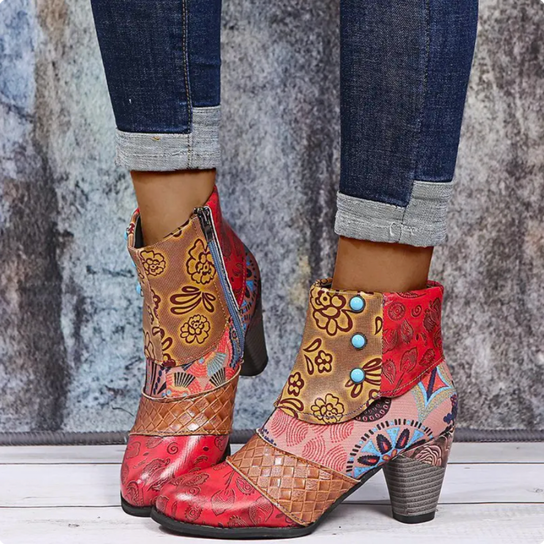 Botines Con Tacón y Cremallera Lateral Para Mujer | Ideal Para Días de Lluvia