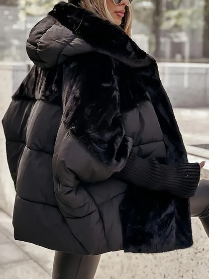 Capa Acolchada Con Cierre De Cremallera Y Botones Para Mujer | Ideal Para El Invierno