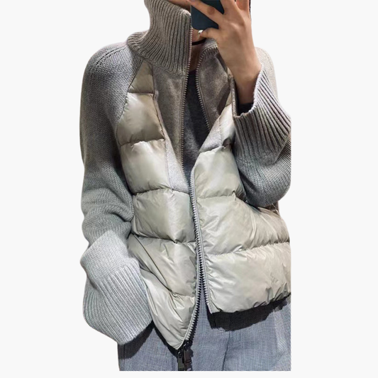 Parka con Cuello Alto y Cierre de Cremallera para Mujer | Ideal para Entretiempo y Clima Fresco