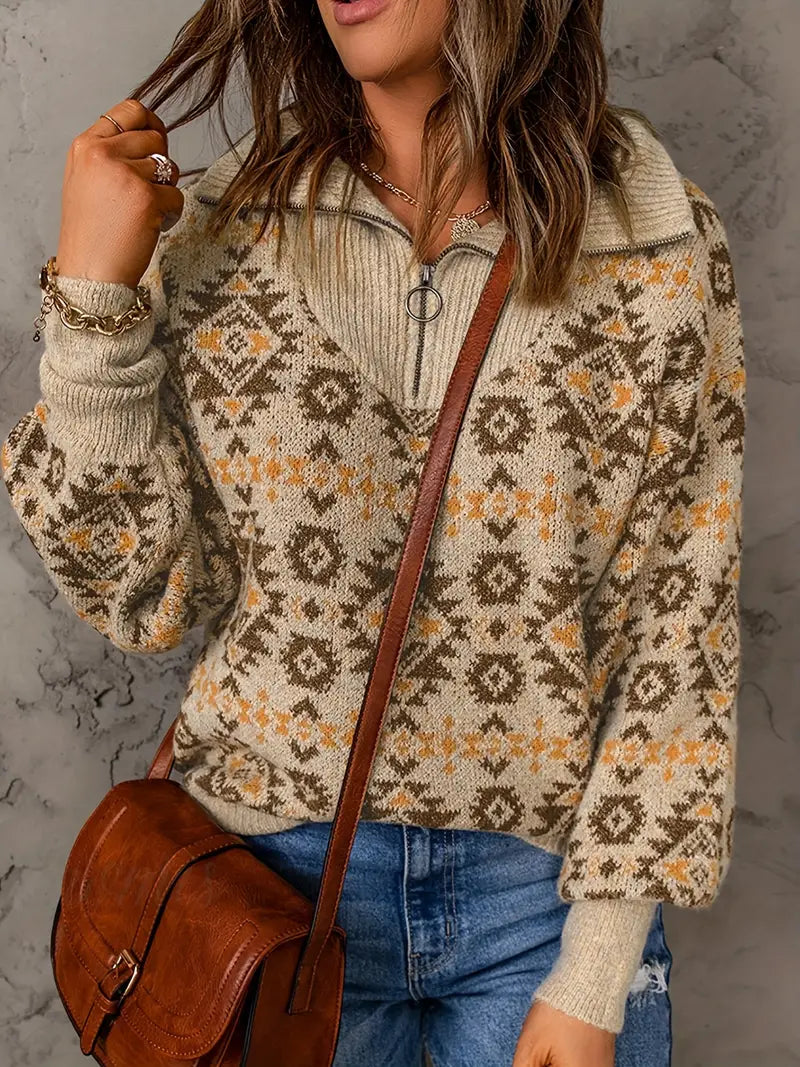 Jersey con Cuello de Cremallera para Mujer | Ideal para Otoño e Invierno
