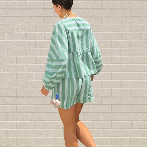 Conjunto de Dos Piezas con Volantes Decorativos para Mujer | Ideal para Verano