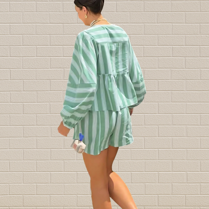 Conjunto de Dos Piezas con Volantes Decorativos para Mujer | Ideal para Verano