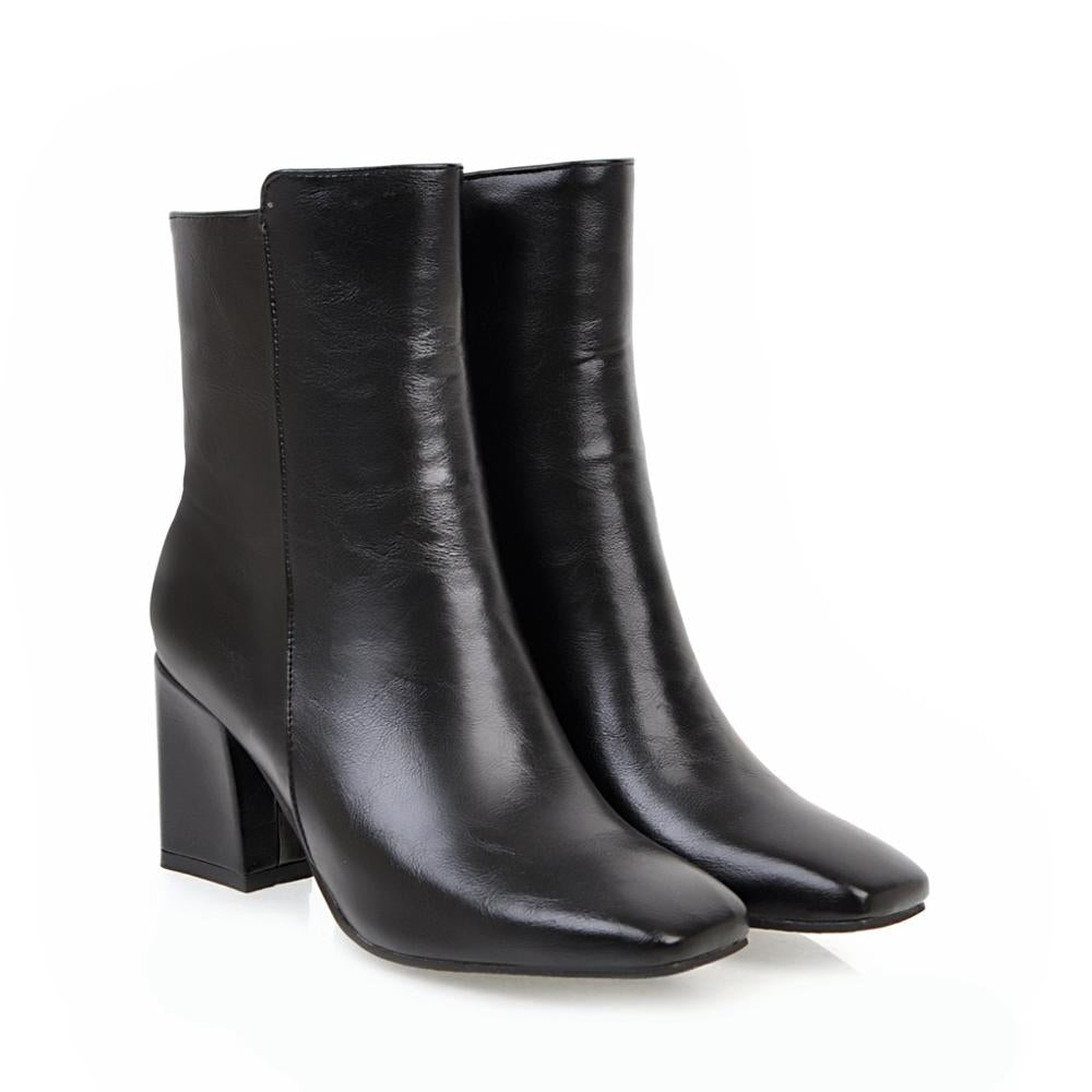 Botines Con Tacón Alto y Cierre Frontal Para Mujer | Ideal Para Ocasiones Formales o Diarias