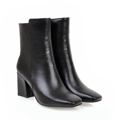 Botines Con Tacón Alto y Cierre Frontal Para Mujer | Ideal Para Ocasiones Formales o Diarias