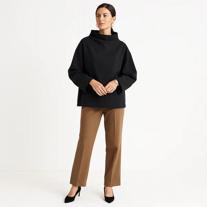 Jersey De Cuello Alto De Corte Clásico para Mujer | Ideal para Invierno