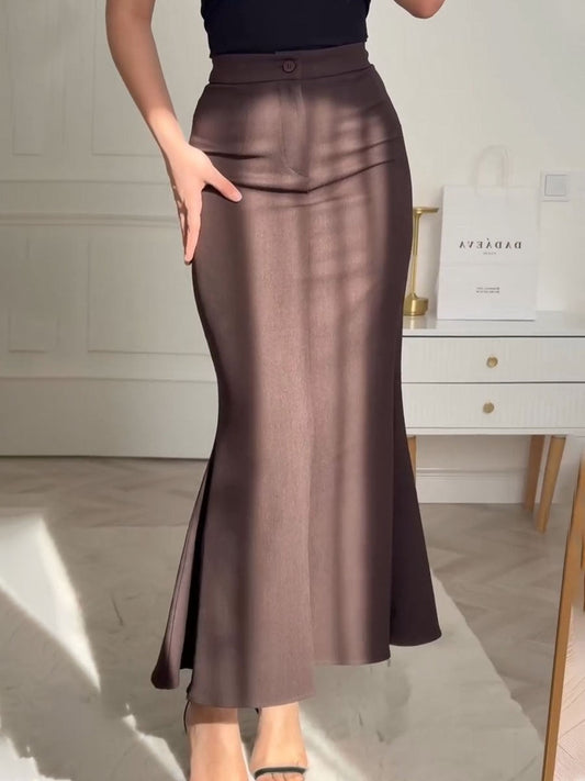 Falda Larga de Talle Alto con Corte Evasé para Mujer | Ideal para Uso Diario o Eventos Planificados