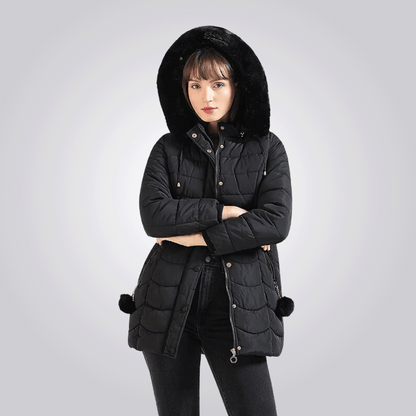 Manteau Largo Con Capucha Ajustable y Desmontable Para Mujer | Ideal Para La Temporada Fría
