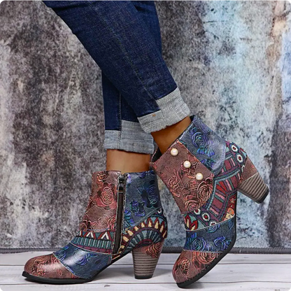 Botines Con Tacón y Cremallera Lateral Para Mujer | Ideal Para Días de Lluvia