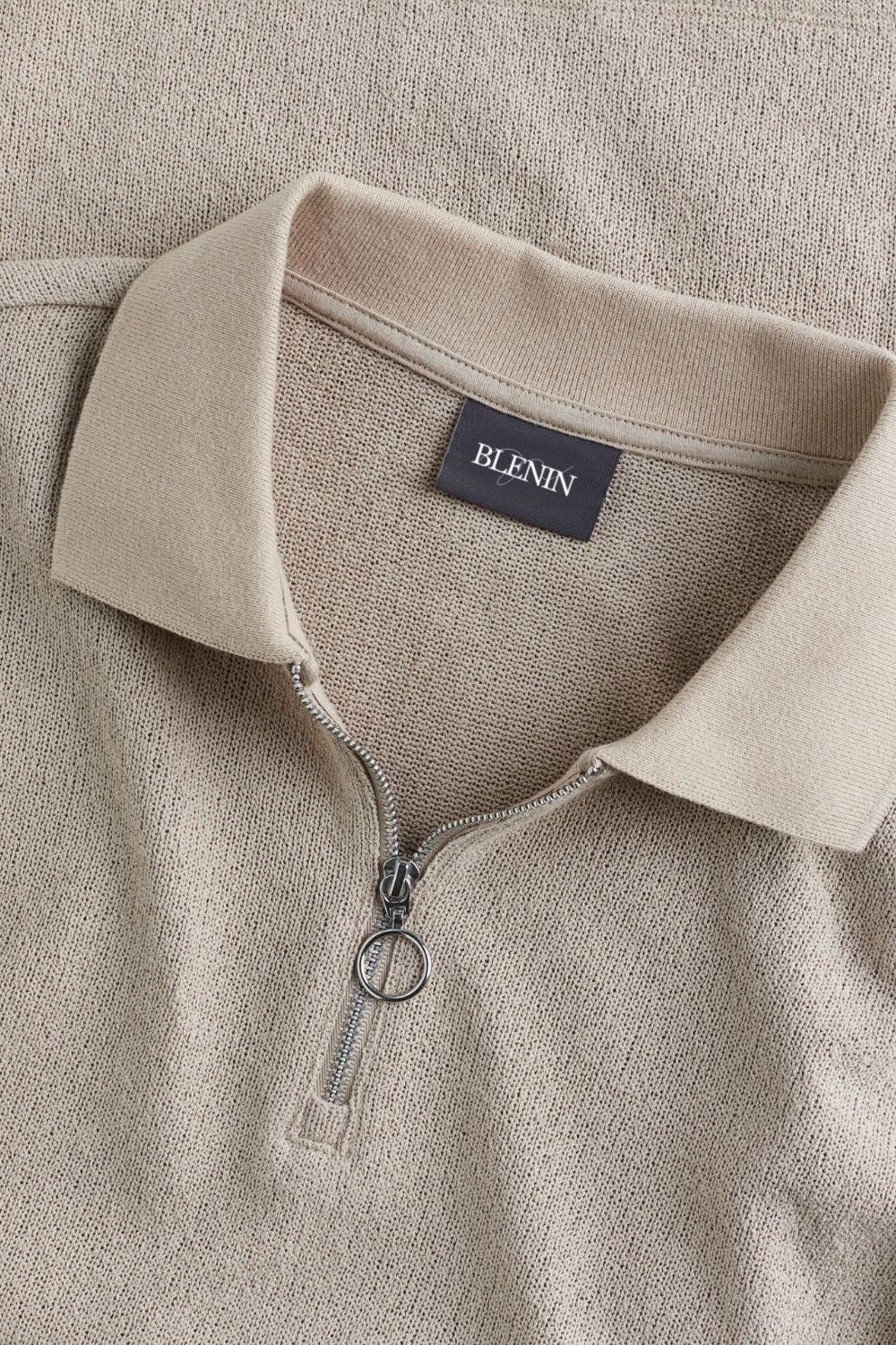 Polo de Manga Corta con Cuello Polo y Cierre de Cremallera para Hombres | Ideal para Uso Diario