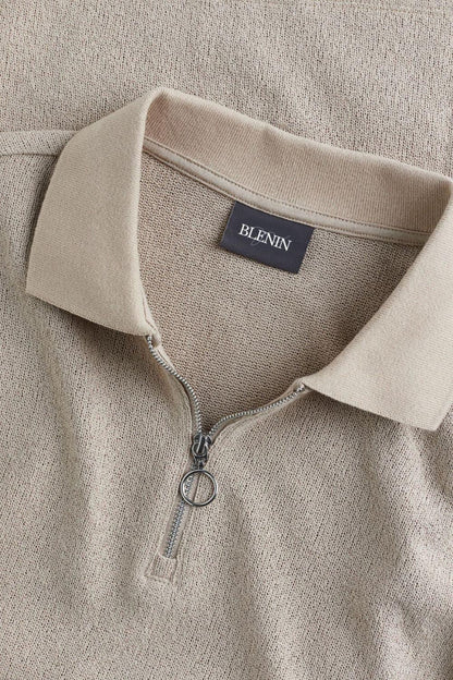 Polo de Manga Corta con Cuello Polo y Cierre de Cremallera para Hombres | Ideal para Uso Diario